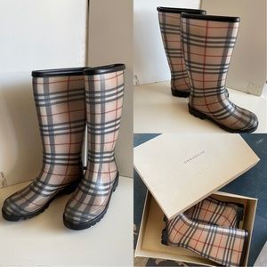Burberry rain boots